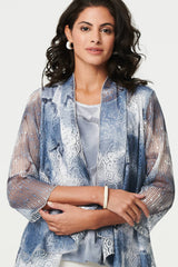 Tie Dye Semi Sheer Crochet Waterfall Top