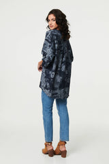 Floral 3/4 Sleeve Relaxed Blouse