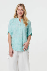 Broderie Anglaise Button Front Blouse