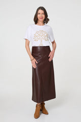 Sparkly Graphic Print Short Sleeve Top