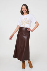 Sparkly Graphic Print Short Sleeve Top