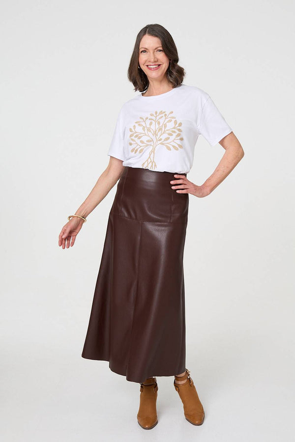Sparkly Graphic Print Short Sleeve Top