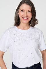 Sparkly Star Print Short Sleeve T-Shirt