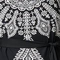 Paisley Print Tie Waist Kimono Blouse Top