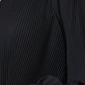 Pleated Tie Neck Long Sleeve Blouse