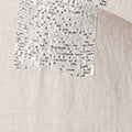 Sequin Detail 3/4 Turn-Up Sleeve Shirt