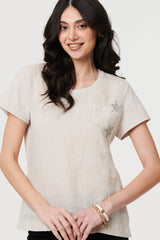 Metallic Star Detail Relaxed T-Shirt