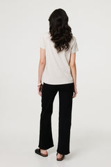 Metallic Star Detail Relaxed T-Shirt