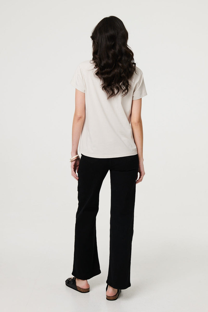 Metallic Star Detail Relaxed T-Shirt