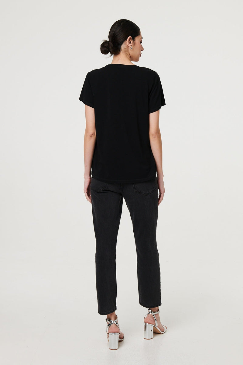 Metallic Star Detail Relaxed T-Shirt