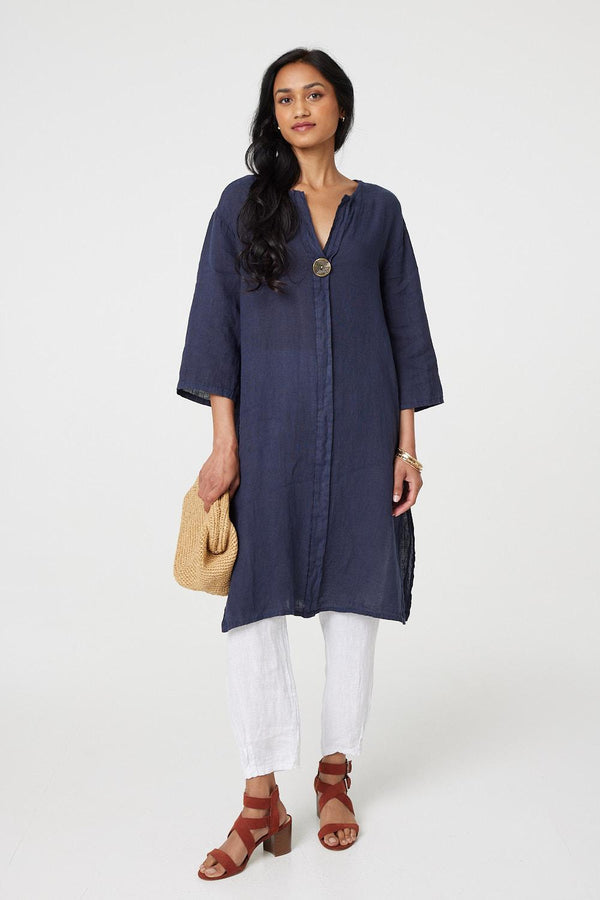 Longline 3/4 Sleeve Knee Length Tunic