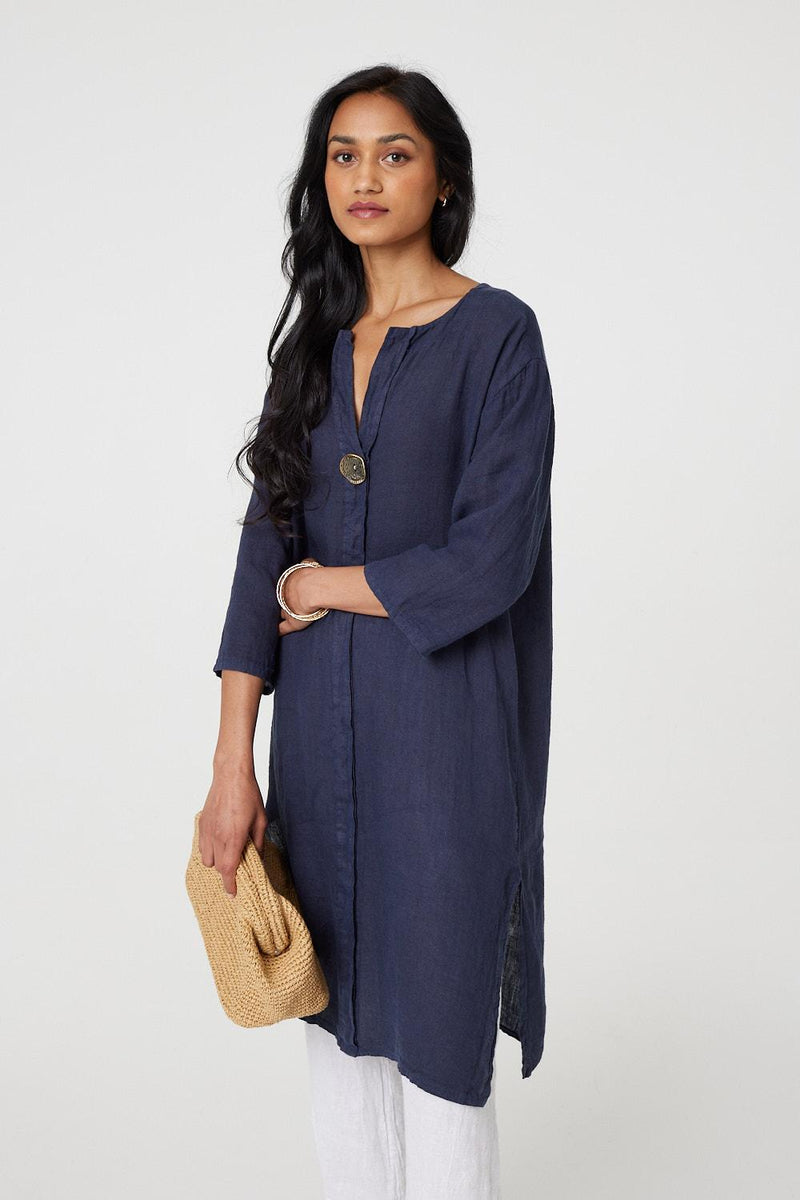Longline 3/4 Sleeve Knee Length Tunic