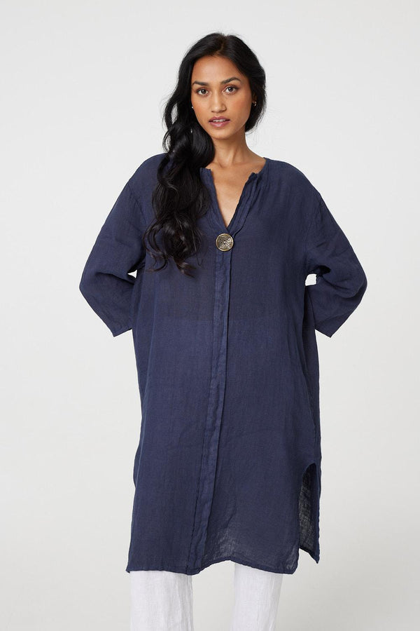 Longline 3/4 Sleeve Knee Length Tunic