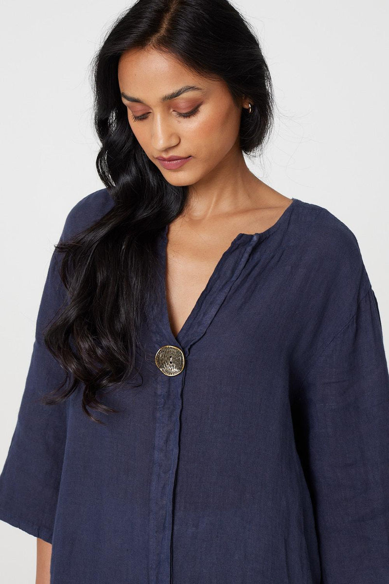 Longline 3/4 Sleeve Knee Length Tunic