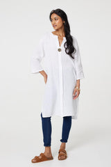 Longline 3/4 Sleeve Knee Length Tunic