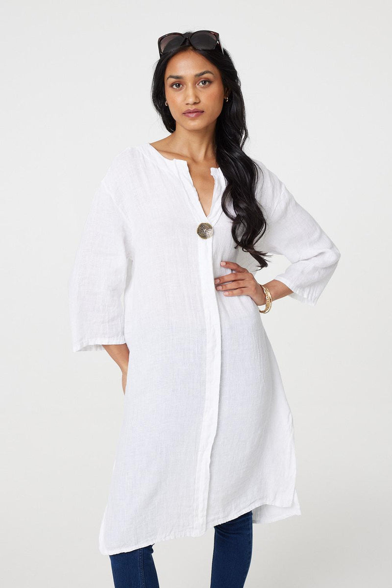 Longline 3/4 Sleeve Knee Length Tunic