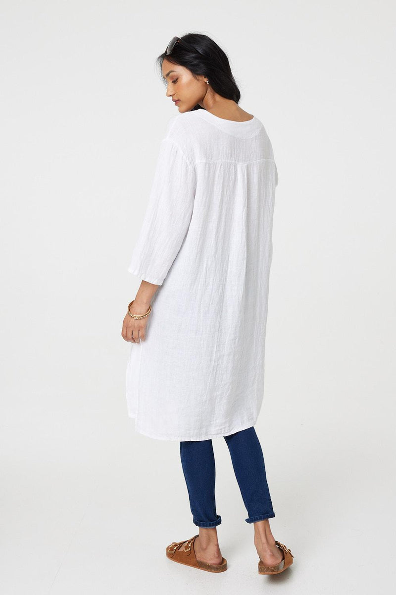 Longline 3/4 Sleeve Knee Length Tunic