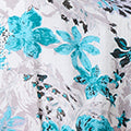 Floral 3/4 Sleeve Curve Layered Hem Blouse