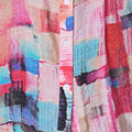 Printed Long Sleeve Semi Sheer Shirt