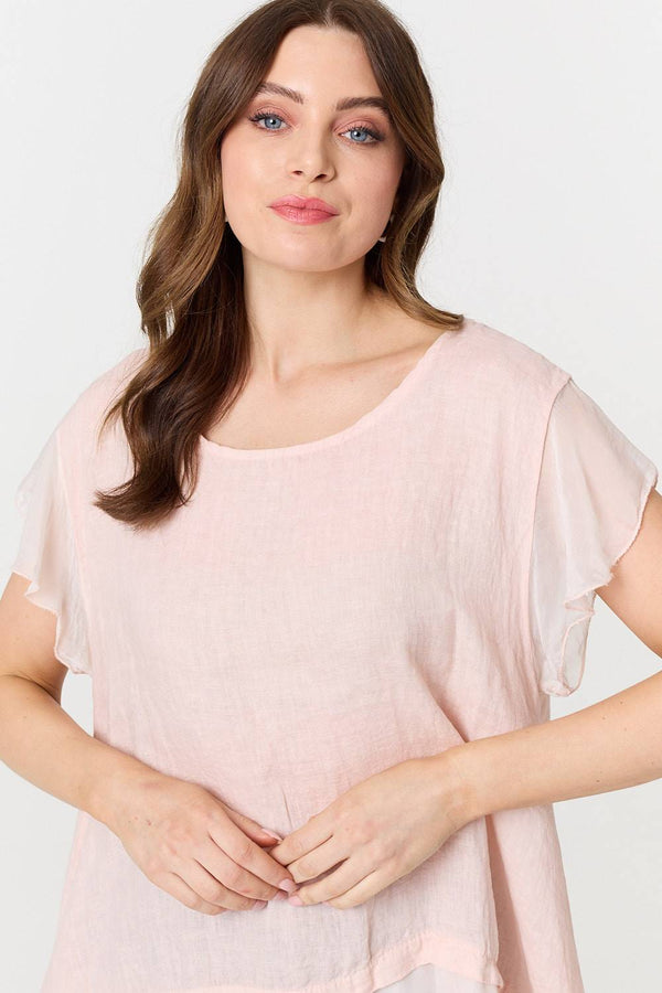 Cap Sleeve Relaxed Longline Tunic Top