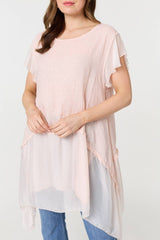 Cap Sleeve Relaxed Longline Tunic Top