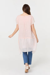Cap Sleeve Relaxed Longline Tunic Top