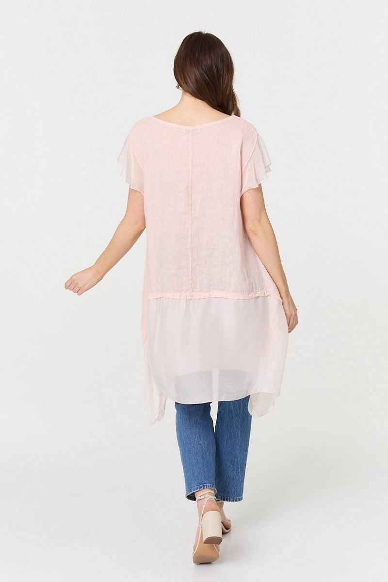 Cap Sleeve Relaxed Longline Tunic Top