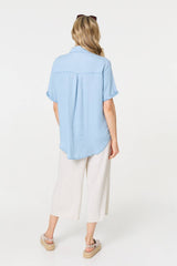Short Sleeve Boxy Pocket Detail Shirt