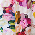 Brushstroke Print 3/4 Sleeve Shirt