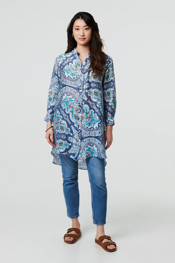 Paisley Long Sleeve Tunic Shirt