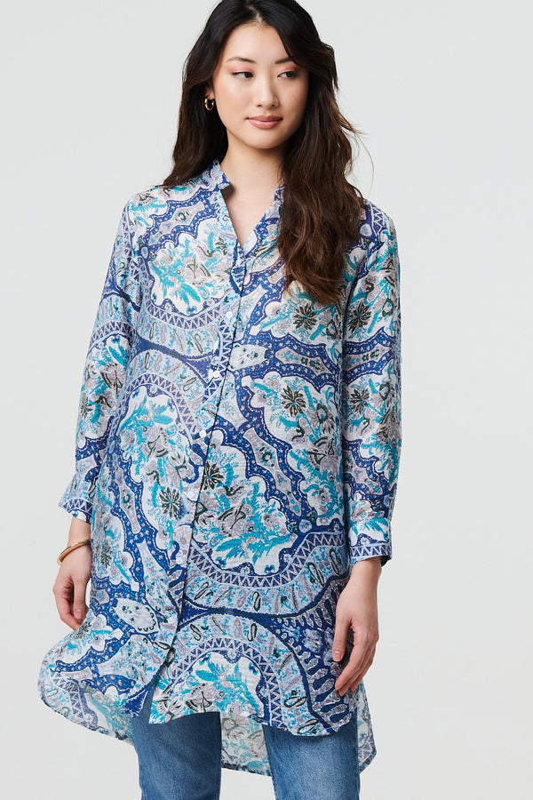 Paisley Long Sleeve Tunic Shirt