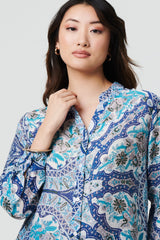 Paisley Long Sleeve Tunic Shirt