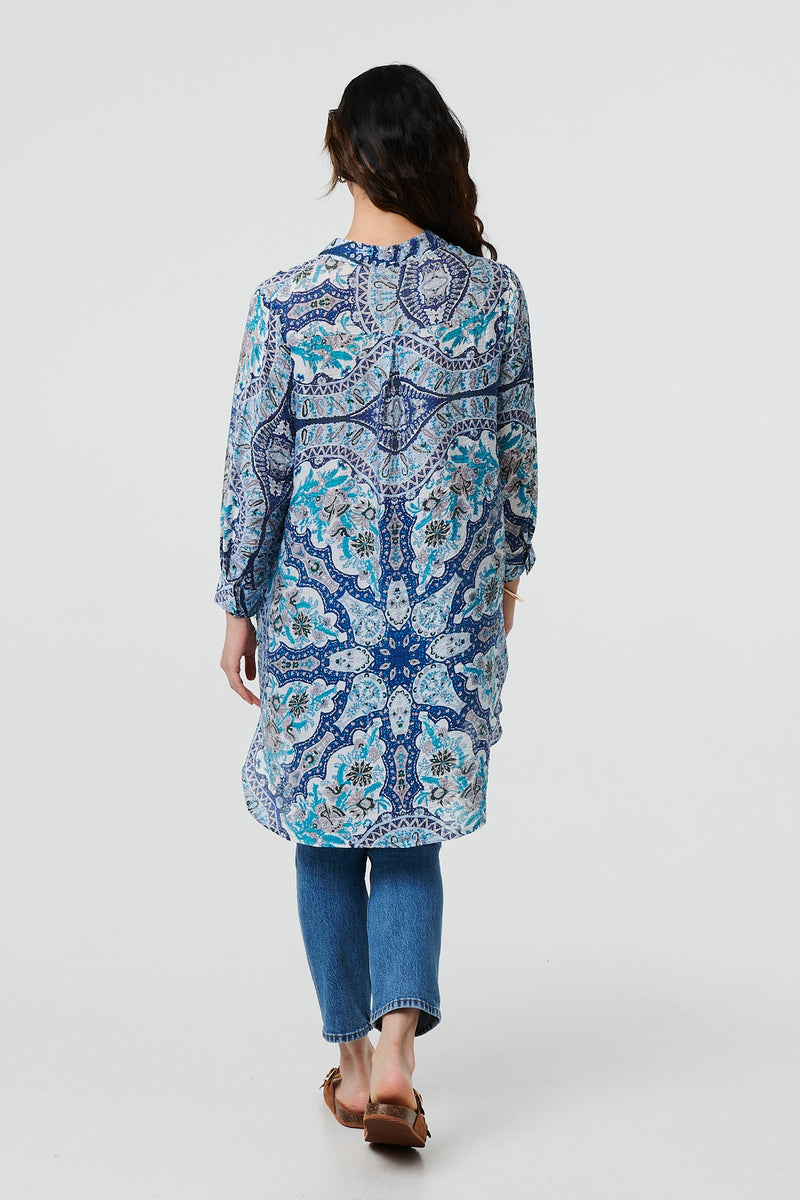 Paisley Long Sleeve Tunic Shirt