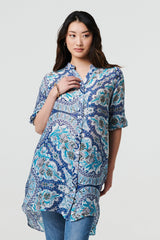 Paisley Long Sleeve Tunic Shirt