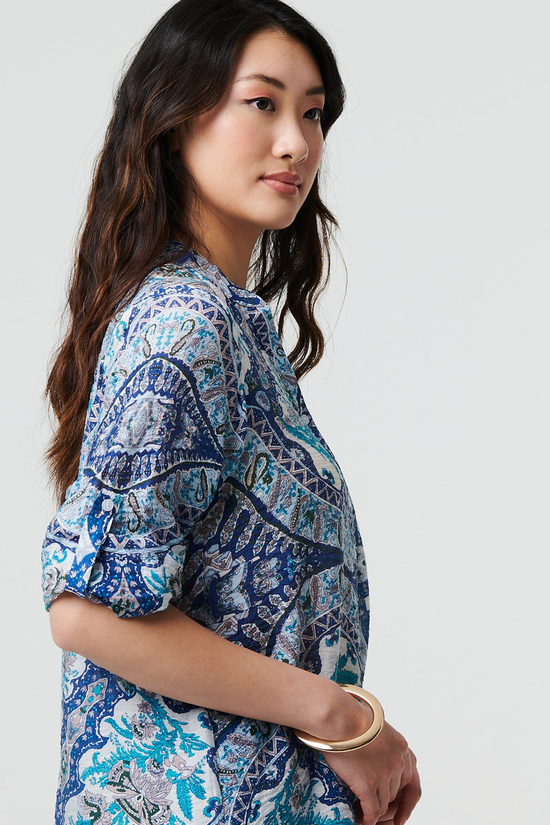Paisley Long Sleeve Tunic Shirt