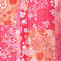 Patchwork Print Semi Sheer Longline Shirt