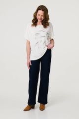 Sparkly Embellished Relaxed T-Shirt