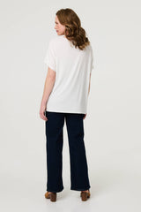 Sparkly Embellished Relaxed T-Shirt