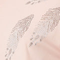 Sparkly Feather Print Relaxed T-Shirt
