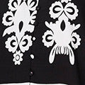 Ikat Print 3/4 Sleeve Relaxed Blouse
