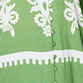 Ikat Print 3/4 Sleeve Relaxed Blouse