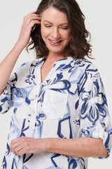 Floral Sequin Embellished Blouse Top