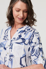 Floral Sequin Embellished Blouse Top