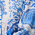 Mosaic Print Puff Sleeve Shirt