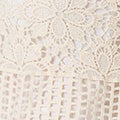 Semi Sheer Crochet 3/4 Sleeve Crop Top