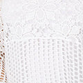Semi Sheer Crochet 3/4 Sleeve Crop Top