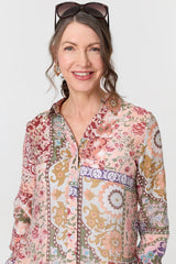 Mosaic Print Long Sleeve Shirt