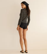 THERESE CARDIGAN -- NOIR ALLAIRE STRIPE
