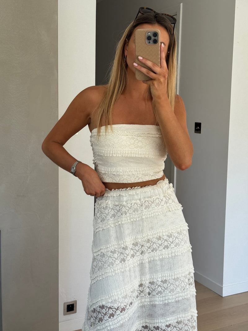 Ecru Defne Lace Set